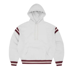 HMP STRIPE RIB HOODIE [LIGHT HEATHER]